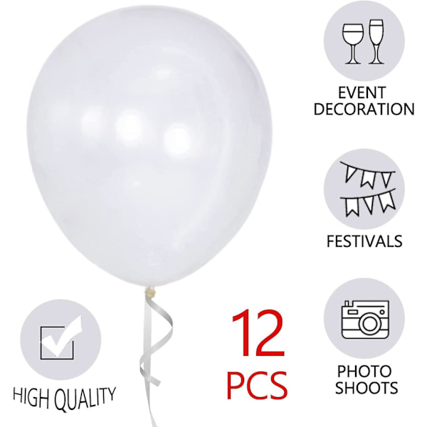 Suuret Kirkkaat Ilmapallot - 18 Tuuman Helium-juhlapallot (12 kpl)