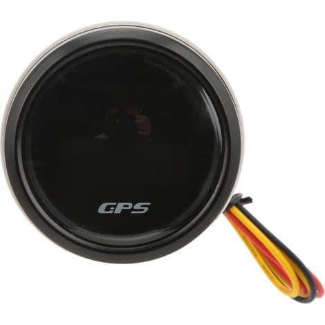 52 mm GPS-speedometer kilometertæller LCD-display DC 9-32V til båd, yacht, autocamper, køretøjer, sort
