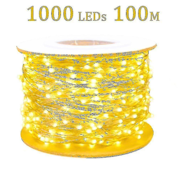 30m 50m 100m LED-valosarjat Koristelu Makuuhuoneen Sisustus Uusivuosi Garl Copper Multi color 100M With Controller