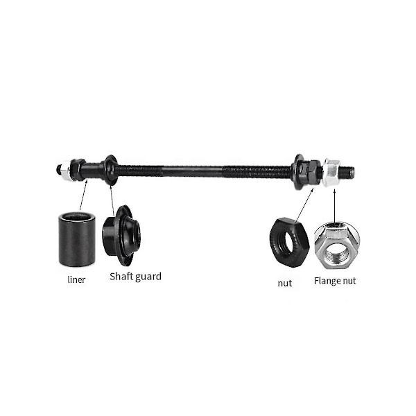 Förlängd 240mm Mountainbike Snöcykel Fatbike Bakaxel Omkastad Solid Axel Bakaxel Cykel