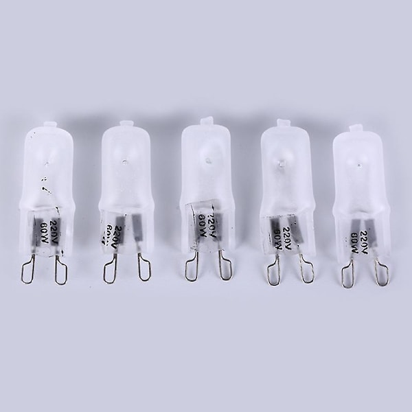 5 stk. Frostet Halogen G9 Dimbar Pære 220v Lampe Halogenlys G9 40W