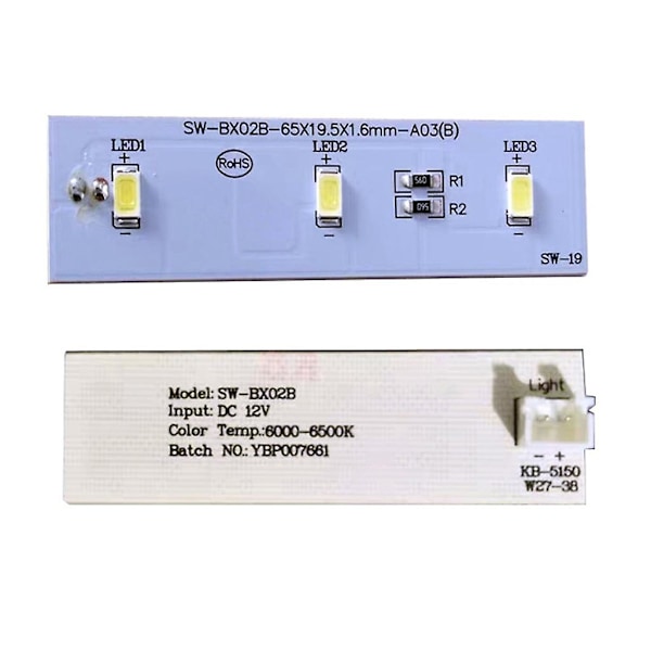 Sw-bx02b Kylskåp LED-ljuskort Ljuslist Bar För Kylskåp Hållbarhet Ljuskort Modul Ljuslist