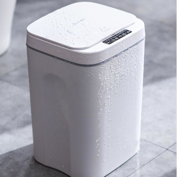 16L Automatisk Sensor Skraldespand Affaldsbeholder Induktionsspand Husholdningsaffaldsbeholder - HvidBY white