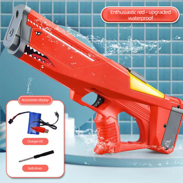 Super Water Soaker Shark Design Pitkän Kantaman Korkeapaineinen Sähköinen Vesisuihku Leikkikalu Lapsille