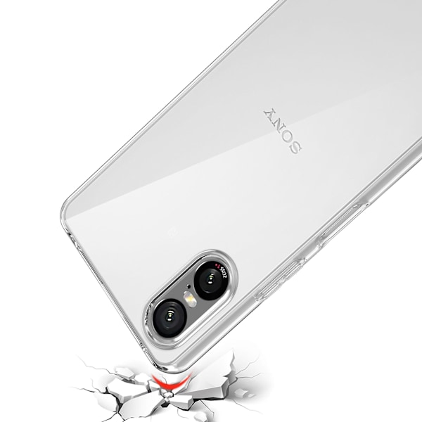 Sony Xperia 10 VI -puhelimen kuori, sormenjälkienesto, erittäin läpinäkyvä TPU-materiaali