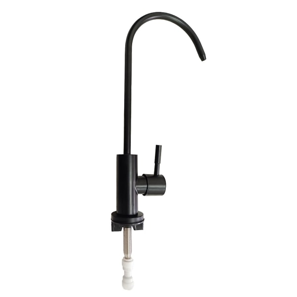 Gooseneck Vandfilterarmatur Vandhane Omvendt Osmose Drikkervandsfilterarmatur Rustfrit Stål G1/2 & G1/4 Muligheder Js Black G1-2