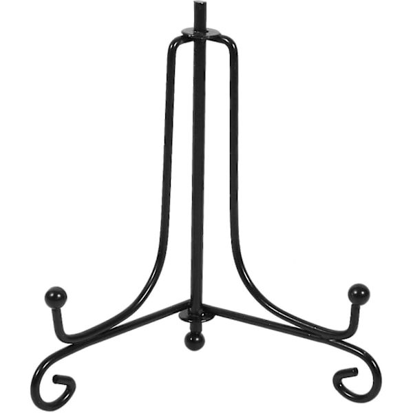Staffeli Plate Display Stand, Svart Jern Display Stand Plate Holder, Fotorammeholder Stand, Jern Staffeli Klassisk Display Stand For Bowl Plate Photo Fram 4 Inch
