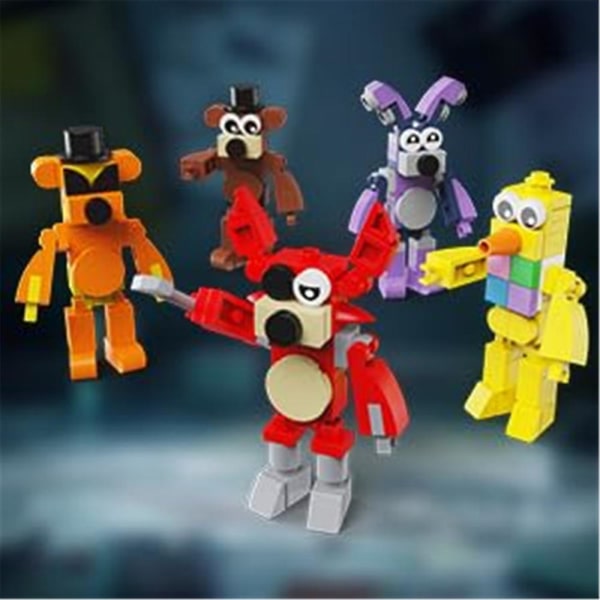 5 stk./sæt Fnaf Five Nights At Freddy's Byggeklodselegetøj Bonnie Foxy Actionfigurer Spillelegetøj Samlinger Model Fødselsdag Børnegaver