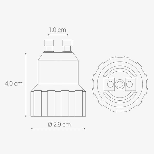 4x Sockeladapter - GU10 till E14 Sockelomvandlare - Bajonettbas Lampfäste Adapter för Halogen LED-lampa