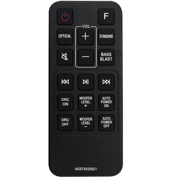 Replace Akb74935621 Remote Control For Lg Sound Bar Sj2 Sj2.aeusllk Sj2.deusllk [DB]