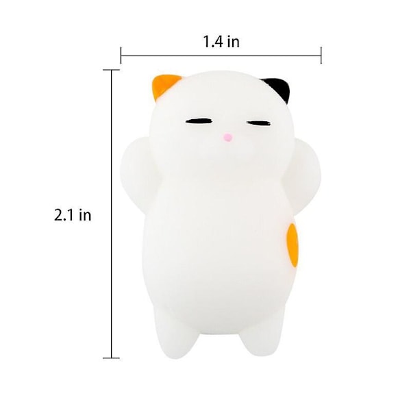 Tegneseriekatt Squishy Leke TPR Myk Dyr Antistress Ball Morsom Søt Abreact Sticky  [DmS] gray cat 1