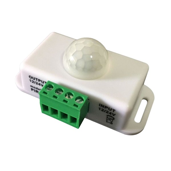 Dc 12v/24v Krops-Infrarød Pir Bevægelsessensor Switch Led Lys 8m White