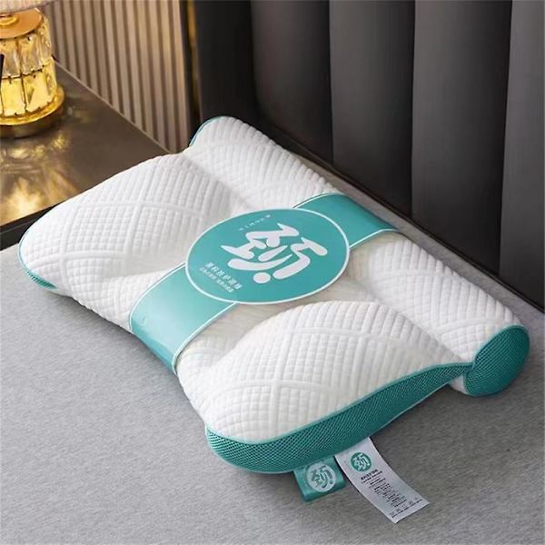 Ergonomisk Gännedunskudde för Bättre Sömn - Halsstöd i Gännedun sky blue4060800g