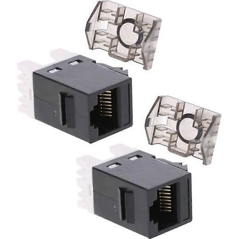 2 stk. RJ45-stik Keystone-modul CAT6 til UTP-netværkskabel