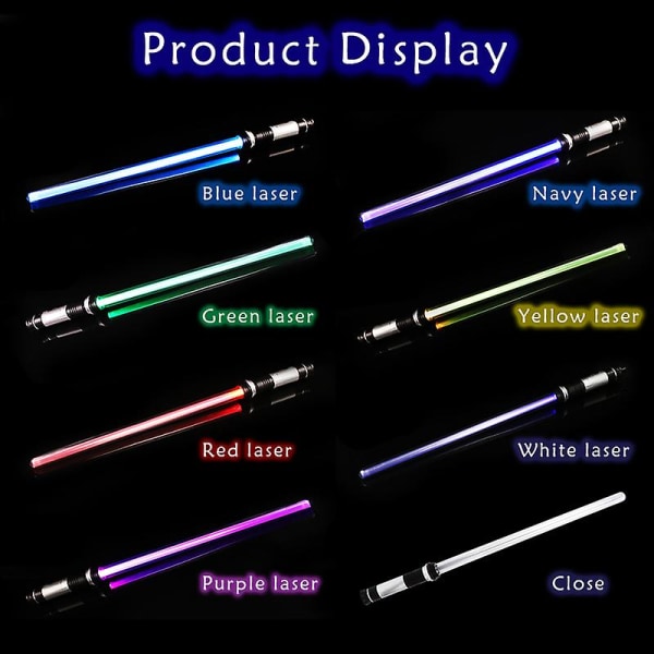 Klar til levering - Star Wars Lightsaber - Børns Cosplay/Light Sabre LED blinkende legetøj i forskellige farver/Børns laser Force Awakens Telescopic 2pcs