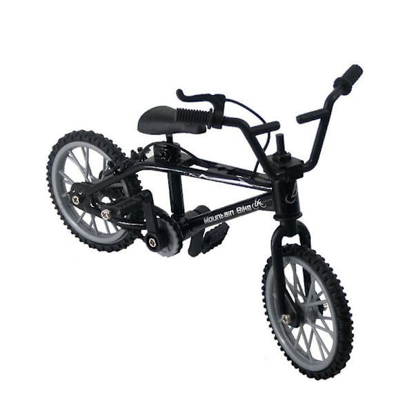 Mini-sormipyörä lelut seos Miniatyyri Mtb Pyörä Malli Diy Luova Simulaatio Vuoristo Pyöräily Lapset Koulutuslahjat [DmS] Black