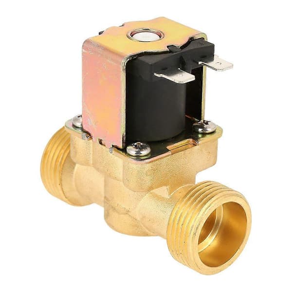 Elektrisk vannstoppventil, solid messingkonstruksjon, magnetventil 12V for pålitelig vannkontroll, enkel installasjon og vanntett design