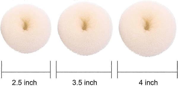 3 stk. Donut Bun Hårstyling Verktøy Chignon Maker (1 Stor, 1 Medium, 1 Liten)