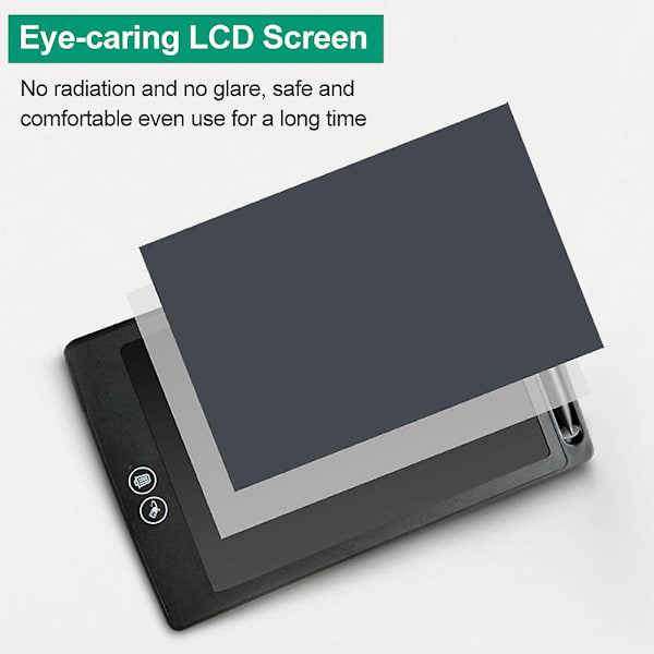 10 tuuman LCD-piirtotabletti Kannettava digitaalinen kirjoituslevy LCD-värillinen näyttö Osittain pyyhittävä piirtolevy kynällä Pinkki [DmS] Black 10 inch