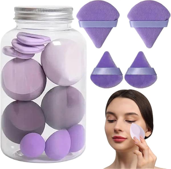 14-delars Sminksvampset, Puder, Sminkägg, Sminkapplicering, Foundation