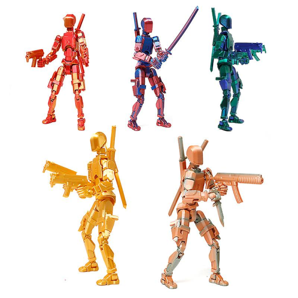 T13 Actionfigur Titan 13 Actionfigur Robot Actionfigur 3D-tryckt - 5 färger Red blue