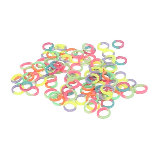 500 stk. ortodontiske elastikker, bærbare elastikker til tænder, elastikker til bøjler, kæledyrspleje, 6,35 mm, blandede farver