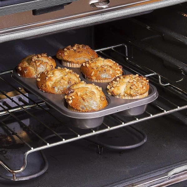 Cupcakeform - Muffinsbrett - Karbonstål - Non-stick belegg - Sett med 2 (6 hulrom) [DB]