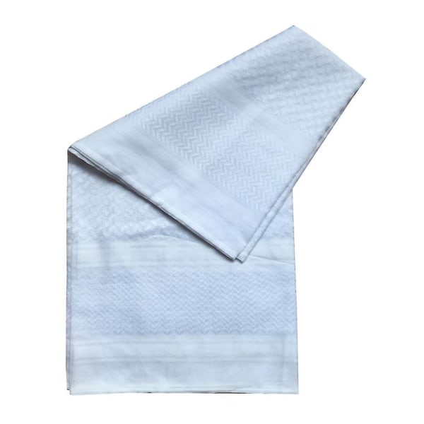 Huvudscarf för män, islamisk tryckt scarf, turban, arabiskt huvudskydd, huvudduk White