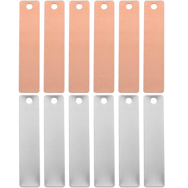 1 Set Zink-Koppar Anodplåt Metallelektrodplåt för Fruktbatteri Vetenskapsexperiment [DmS] Assorted Color 4.00X0.90X0.20CM