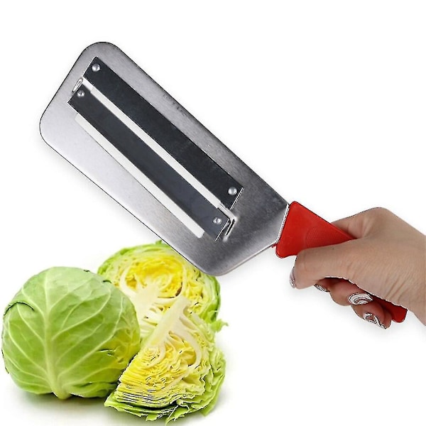 Ruostumattomasta teräksestä valmistettu kaalin käsikirves ja raastin, vihanneskeittiön manuaalinen leikkuri kotitekoisen coleslaw'n tai hapankaalin valmistukseen.