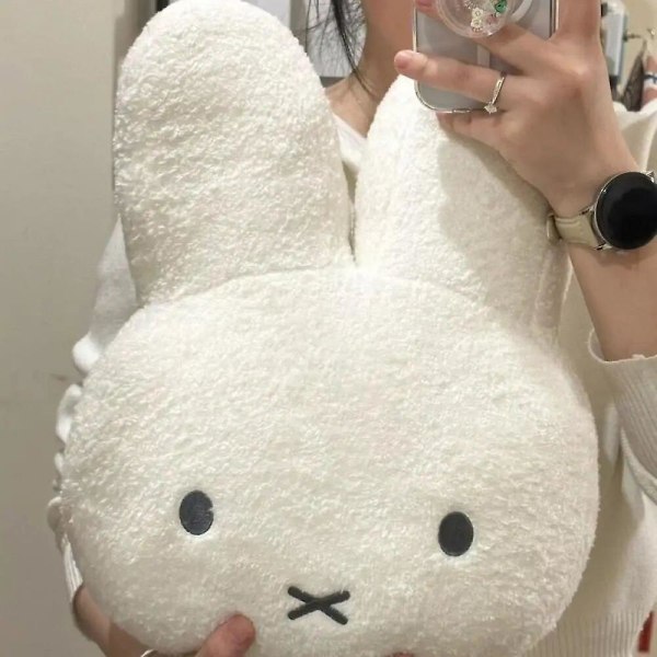 Täytetty eläin söpö Miffy luova pehmeä nukke sarjakuva makuuhuoneen koristeet koristeet syntymäpäivälahja [HK] A-40X30X16CM