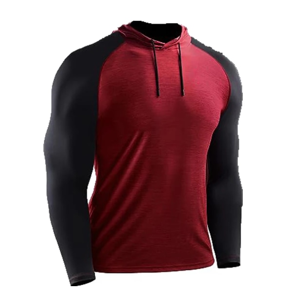 Bodybuilding Muskel Hoodie Mænd Sportswear Træningsjakke Fitness Træning Pullover Atletisk Tracksuirt Løb Hoodie Mænd Red L(60-65kg)