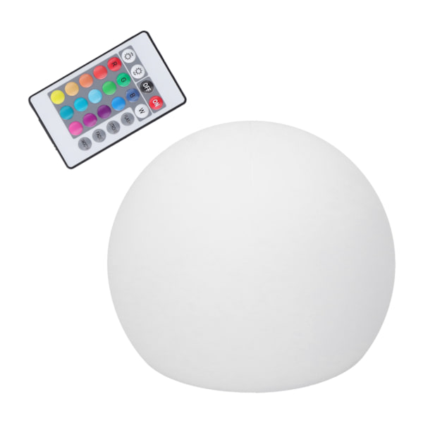 LED-kulelys RGBW Globe-lampe nattlys med 16 farger dimbar 4 moduser 24-tasters fjernkontroll 12x12cm