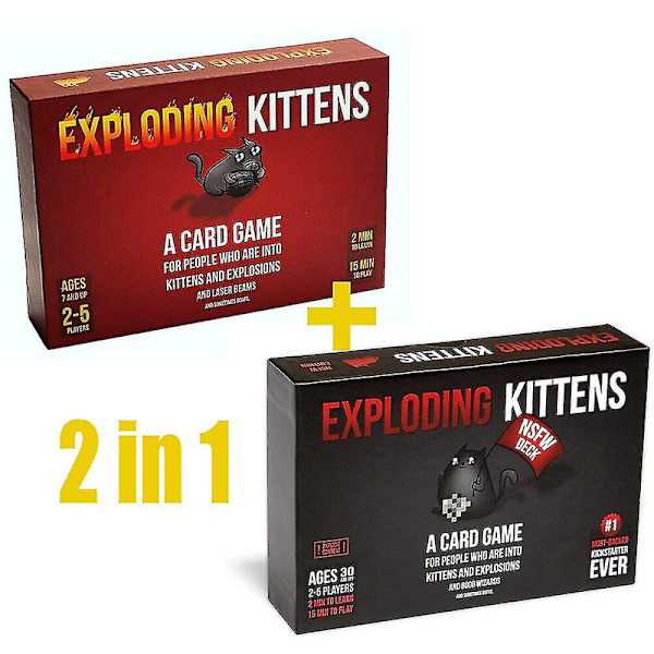 Du Har Fået Krebs Af Exploding Kittens Familiebordspil Sjovt Voksen Brætspil Legetøj Multiplayer Kortspil Julegave [DmS] 2 in 1