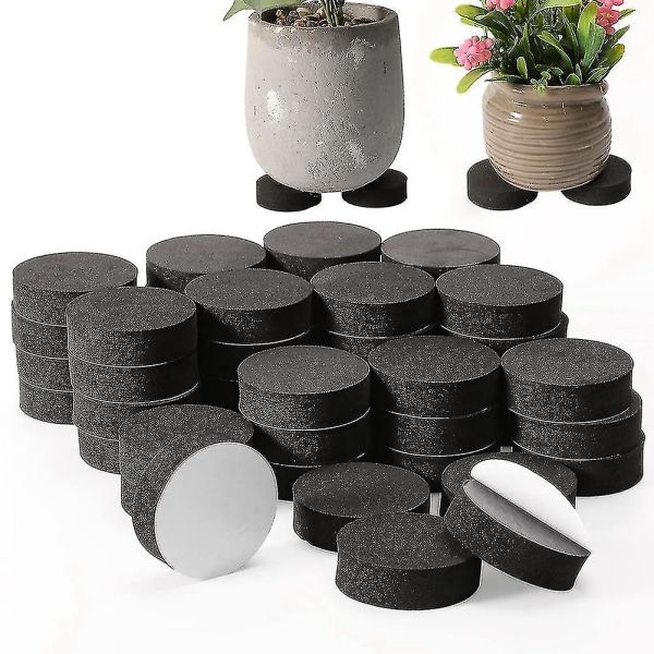 100 stk. 50 stk. Plant Pot Fødder Løfter Naturligt Gummi Blomsterpotte Måtte Usynlig Pot Fødder Til Tung Udendørs Plan 50MM -CH -GLSBY 50PCS