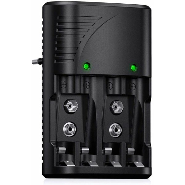 Universal SR AA/AAA/9V Batterilader, 6802 Hurtiglader