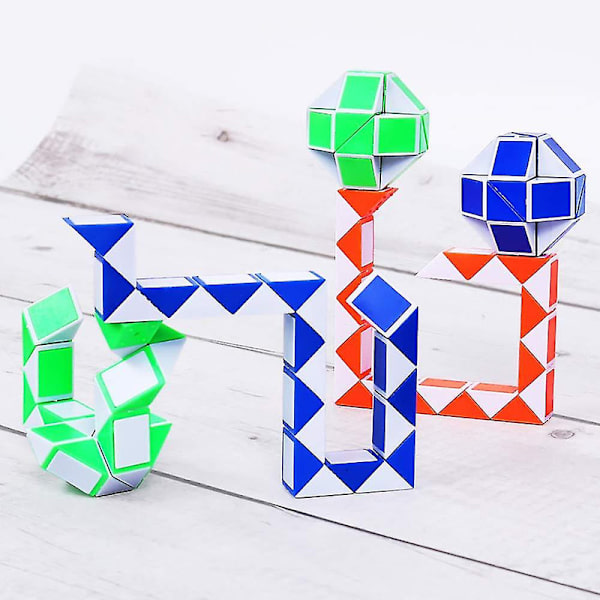 3-pack Magiska Kubleksaker 24 Sektioner Olika Magiska Linjaler Mini Magisk Twist Barnens Utbildande Kubleksak Present [DmS]