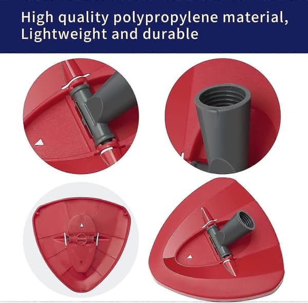 Spin Mop Udskiftningsbasehoved til Vileda Mop, Trekant Spin Mop Hovedskive til Vileda Easy Wring Mop - Plastik Base Case Skive Tilbehør Del