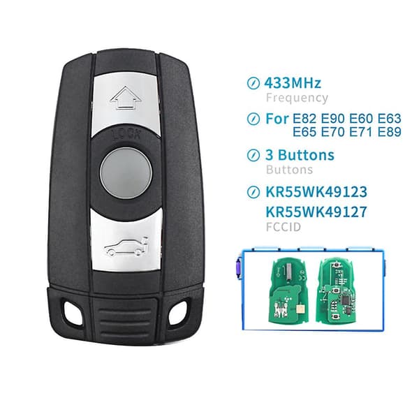 Bilfjärrkontroll Smart Nyckel för 1/3/5/7-serien E90 E91 E92 E60 Bil Nyckellös Kontroll ID46 PCF7945 Sändare [DB]