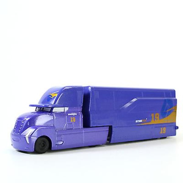 2 stk. Racing Car 3 Black Storm Jackson Container Trailer Truck Legetøjslastbil i Metal Mcqueen Mack Multifarvet [DmS] blue