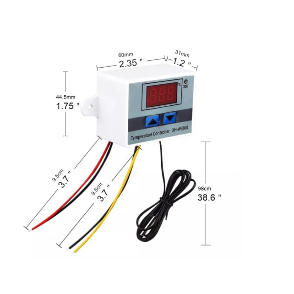 Termostaatti ja lämpötilan ohjelmoija älykäs lämpötilan säätökytkin XH-W3002, 12V 120W