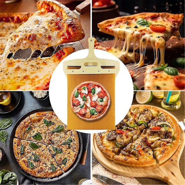 Glide Pizza Peel - Pala Pizza Scorrevole, den perfekte pizzaspade til at overføre pizza perfekt - Non-stick - H