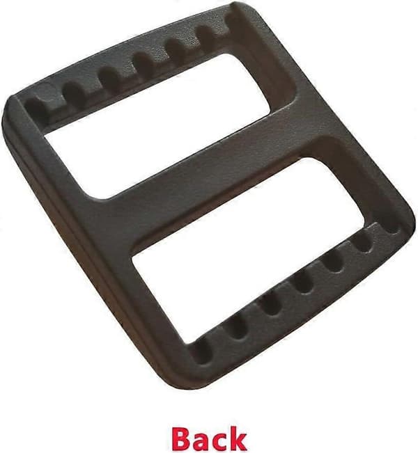20 stk. Sort Plast Bred Mund Tri-Glide Slide til Taskestropper, Riffelstropper, Hundehalsbånd