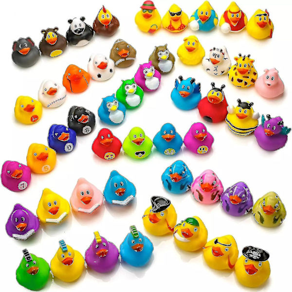24 / 36 stk. Gummiande Badelegetøj til Småbørn 1-3 år, Assorterede Ande Badetid Blødt Baby Pool Legetøj Fødselsdagsgaver 24PCS