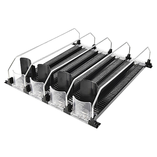 Supermarknadsfrys Dryckspusher Kylskåpsdryckshyllan Dryckautomatisk Pusher Semesterprydnader White
