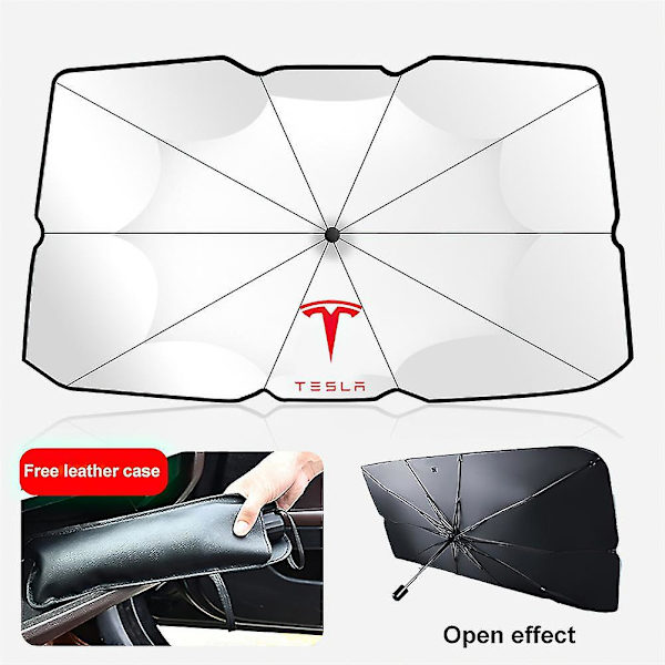 Solskydd för bilruta, paraply, värmeisolering, solskyddspara Tesla Large