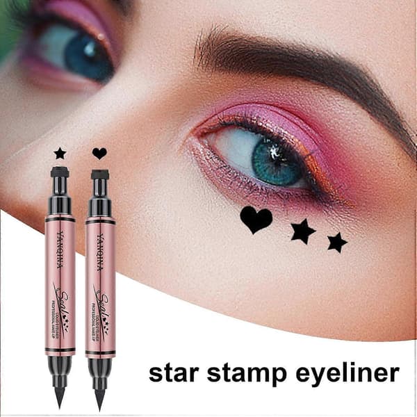 Hjerte Stempel Eyeliner - Eyeliner Stempler Dobbeltsidig | Vanntett Stempel Øye