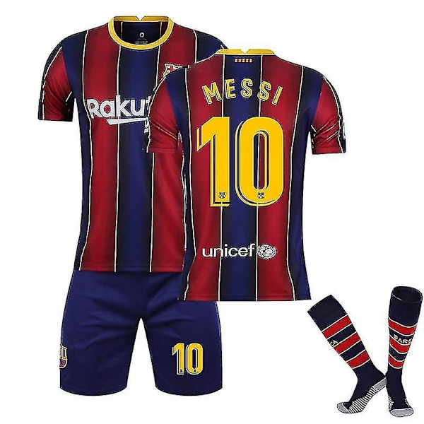 Barnfotbollströjor Fotbollströja Tränings T-shirt Kostym 20/21 - Messi Barcelona 20 21 Messi 10 adults 2XL(185-190CM)