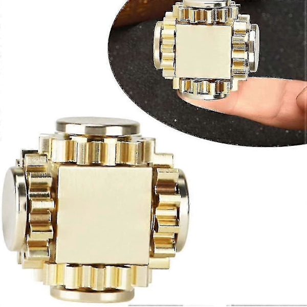 Koppar Fidget Spinner Växel Rubiks Kub Lek Decompression Leksak