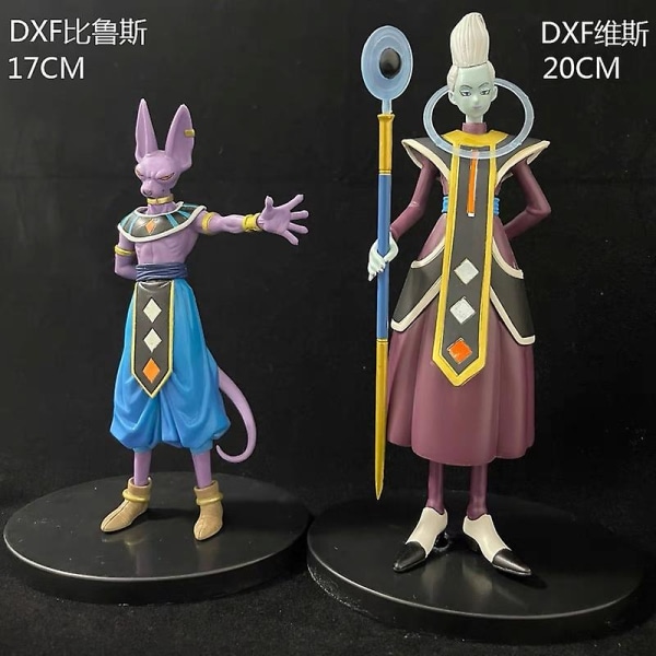 Dragon Ball Whis Beerus Figur Goku Anime Figurer Guderne for Ødelæggelse Figurine Pvc Statue Model Dukke Samleobjekter Legetøj Børnegave (FMY) 18cm Beerus no box